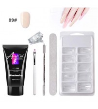 New 6 Pack Poly Nail Gel Set All for Quick Extension Nail Manicure Set Gel Mold Nail Tool Kit